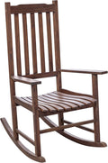 Flamaker Acacia Wooden Rocking Chair Outdoor Rocking Chair | Oversized Wooden by Flamaker