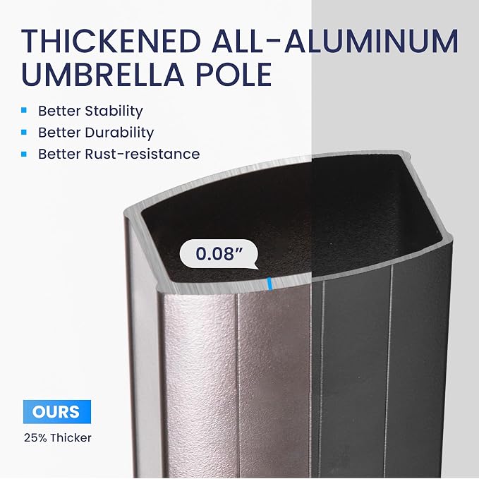 10x10 FT Outdoor Cantilever Patio Umbrella - Image 9