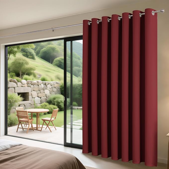 Joydeco Blackout Patio Sliding Door Curtains, Privacy Room Divider Curtains | - Image 3