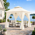 8'x8' Outdoor Gazebo, Heavy Duty Metal Frame Patio Canopy by LAUSAINTHOME