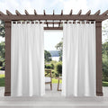 Exclusive Home Cabana Solid Indoor/Outdoor Light Filtering Hook-and-Loop Tab by TownCountryLiving