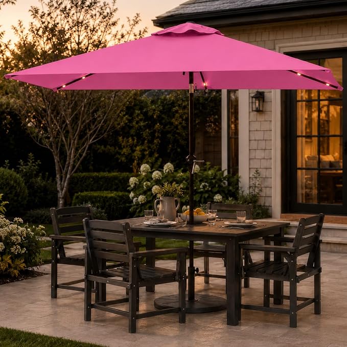 6.5 x 10ft Rectangular Patio Umbrella by PatioKingdom