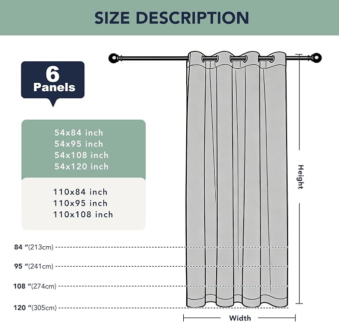 Patio Curtains Outdoor Waterproof, Privacy Drapes | Weatherproof & Sun Blocking - Image 7