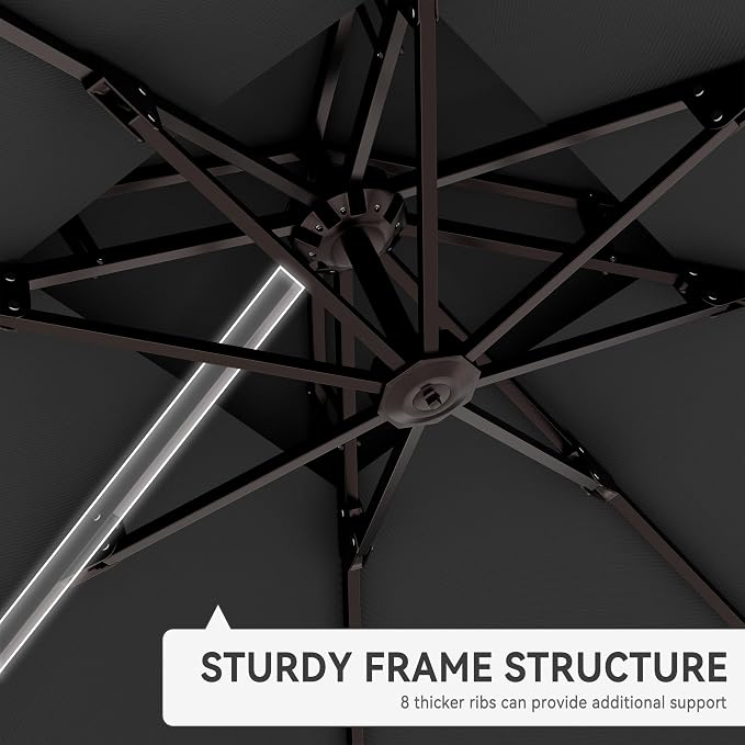 10' X 13' Cantilever Patio Outdoor Umbrella - Image 2