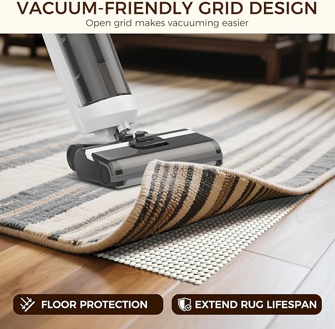 BAGAIL BASICS 4 x 6 FT Rug Pad Gripper for Hardwood Floors, Non Slip Rug Pads for Area Rugs, Extra Thick Under Rug Padding, Protect Your Rugs & Floors