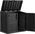 36 Cu Ft Horizontal Resin Storage Shed, Weatherproof Outdoor Storage Cabinet by WTFGO