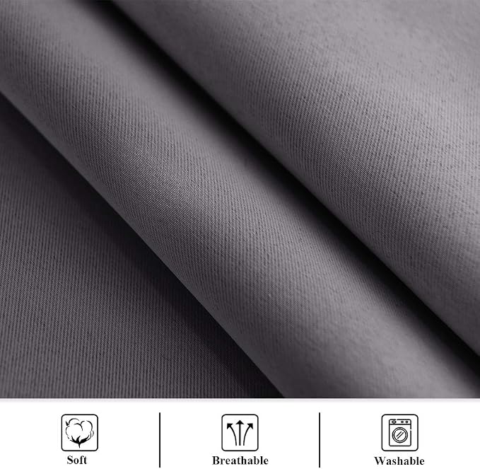 Outdoor Waterproof Curtains for Patio W100 x L84 Inch Grey, 1 Panel | Extra - Image 7