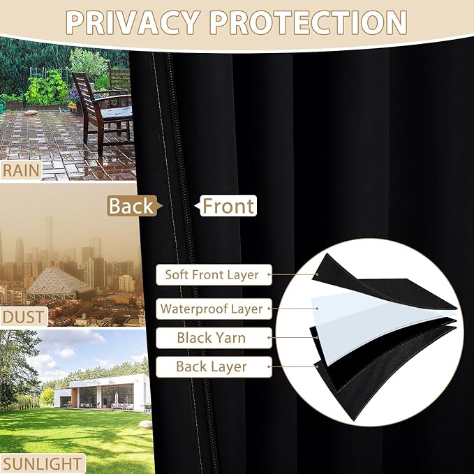 HDCAXKJ Waterproof Outdoor Curtains - Image 5