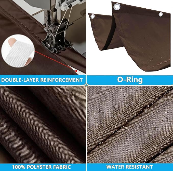 Sun Shade Sail Retractable Wave Waterproof 6' x 19' Shade Cloth Waterproof - Image 3