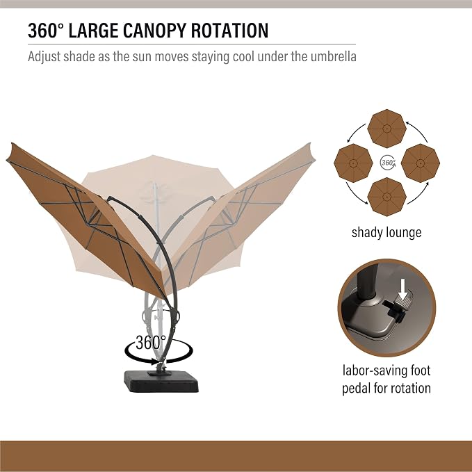 11ft Patio Cantilever Umbrella - Image 4