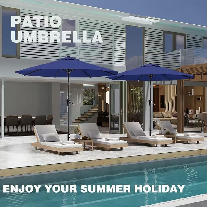 9 FT Patio Umbrella for Outdoor, Outdoor Table Umbrella - Image 8