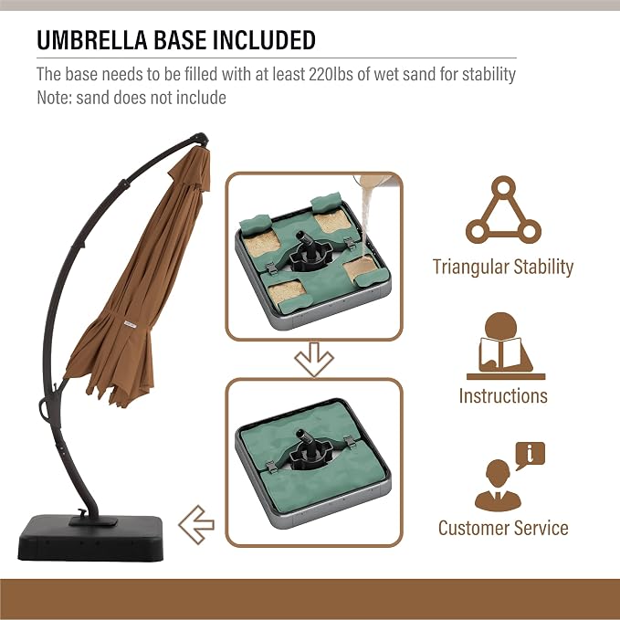 11ft Patio Cantilever Umbrella - Image 3