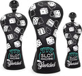 Golf Club Covers Lucky 777 Blade Putter Headcover Golf Driver Covers Fairway Wood Headcover Hybrid Head Cover Blade Putter Cover Leather 3 Wood Headcovers Golf Headcovers for All Brand