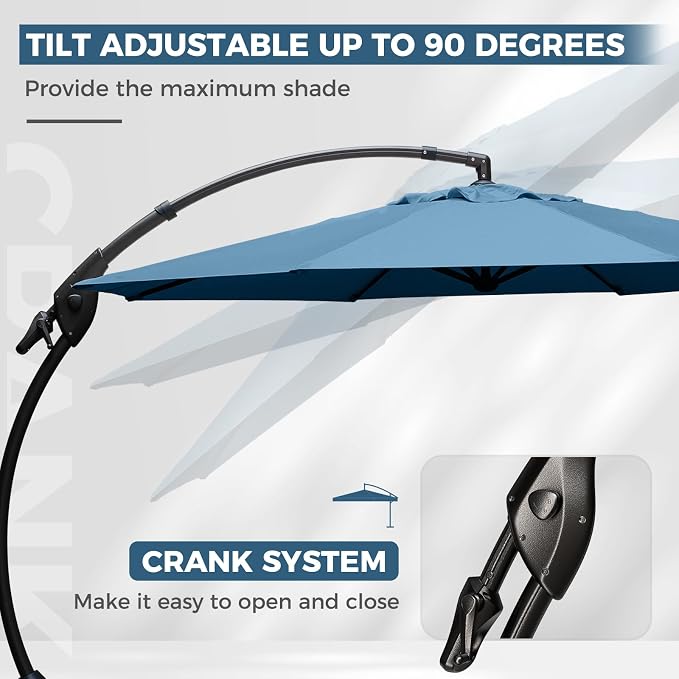 Grand patio 12FT Sunbrella Cantilever Umbrella - Image 5