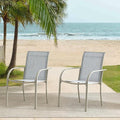 Outdoor Dining Chairs Set of 2, Stackable Patio Chairs by Seekverse