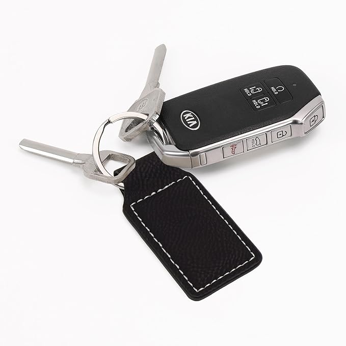 LaserGram Rectangle Keychain, Golfer Golfing, Personalized Engraving Included