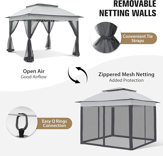 COOS BAY 11x11 Pop Up Gazebo - Image 6