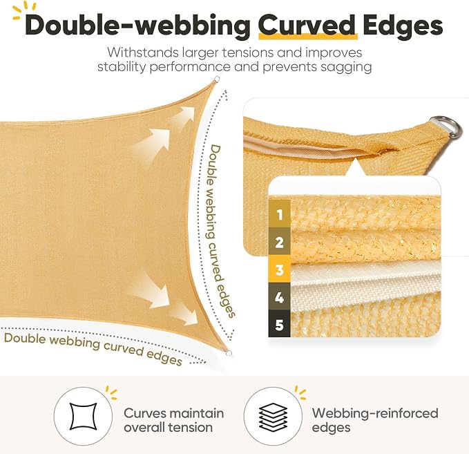 Quictent Sun Shade Sail for Patio - Image 7