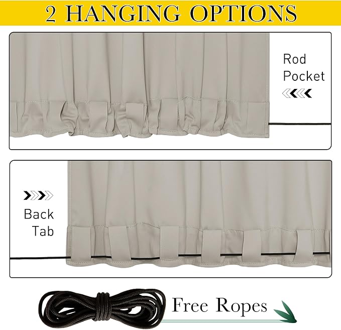 NICETOWN Windproof Outdoor Curtains - Image 2