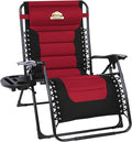 Colegence Oversized Padded Zero Gravity Chair, 400 lb, Burgundy | 600D Oxford by ColegenceOutdoor