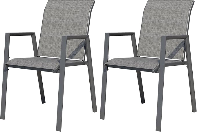 Outdoor Patio Chairs Set of 2, Lightweight Patio Set - Image 7