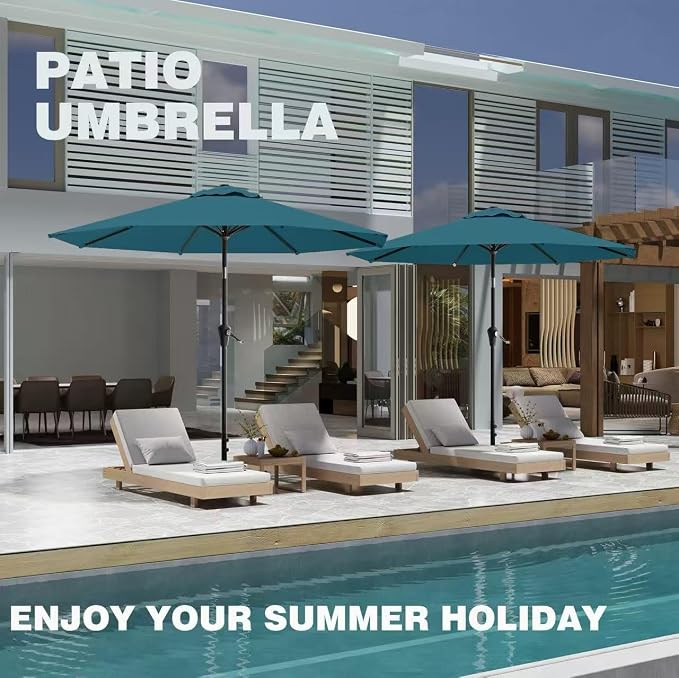 9 FT Patio Umbrella for Outdoor, Outdoor Table Umbrella - Image 8