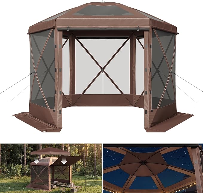 Aoxun 10x10ft Pop Up Canopy Tent, Screen Tent by Aoxun
