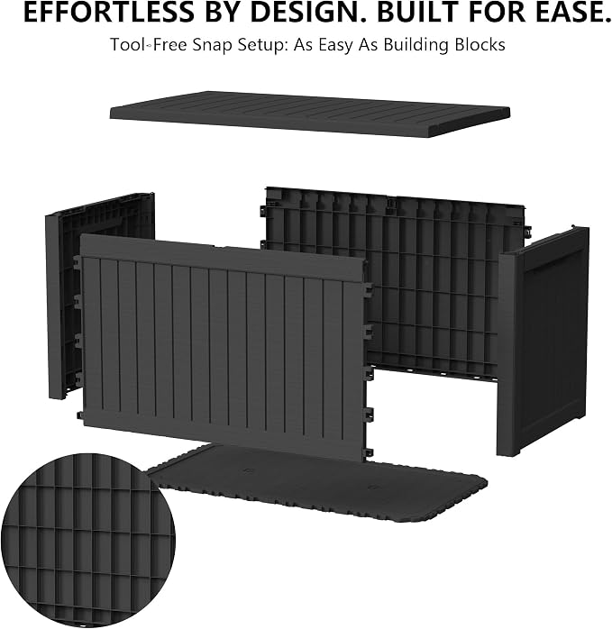 Outdoor Storage Box, 270 Gallon Waterproof Deck Box, Super-Sized Gas-Spring - Image 8