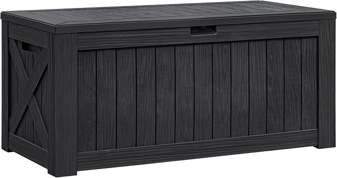Flamaker Resin Deck Box 120 Gallon Waterproof Large Outdoor Storage Box | by Flamaker