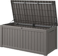 Outdoor Storage Box, 150 Gallon Large Outdoor Resin Deck Box, Storage by KAMABOKO