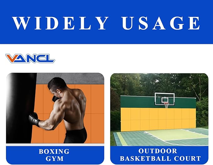 Gym Padding Wall Mount Protection Pad Wall Mats for Gym Padding 2" Thick Foam Gym Pads for Safety Wall Padding, Waterproof Durable Wall Padding for Kids Colorful Wall Pad