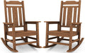SERWALL Oversized Outdoor Rocking Chairs Set of 2, Patio HDPE Rocker, All by Unknown