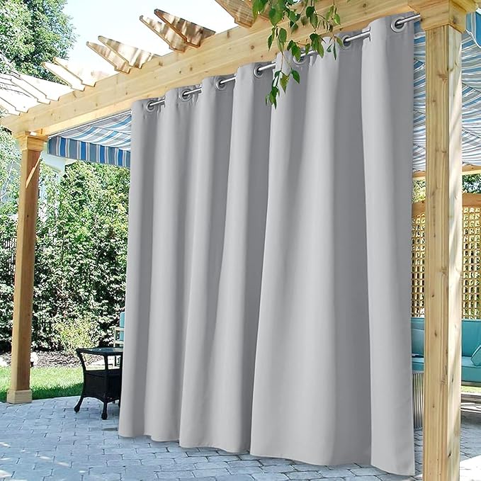Blackout Summer Shades Blinds W100 x L95 Inch Silver Grey, 1 Panel | Blackout by StangH