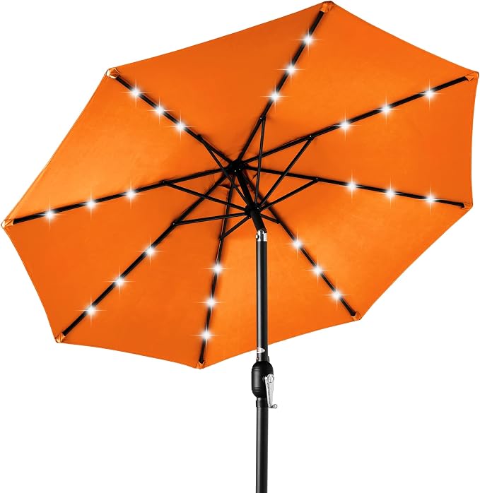 Best Choice Products 10ft Solar Polyester LED Lighted Patio Umbrella w/Tilt by Unknown