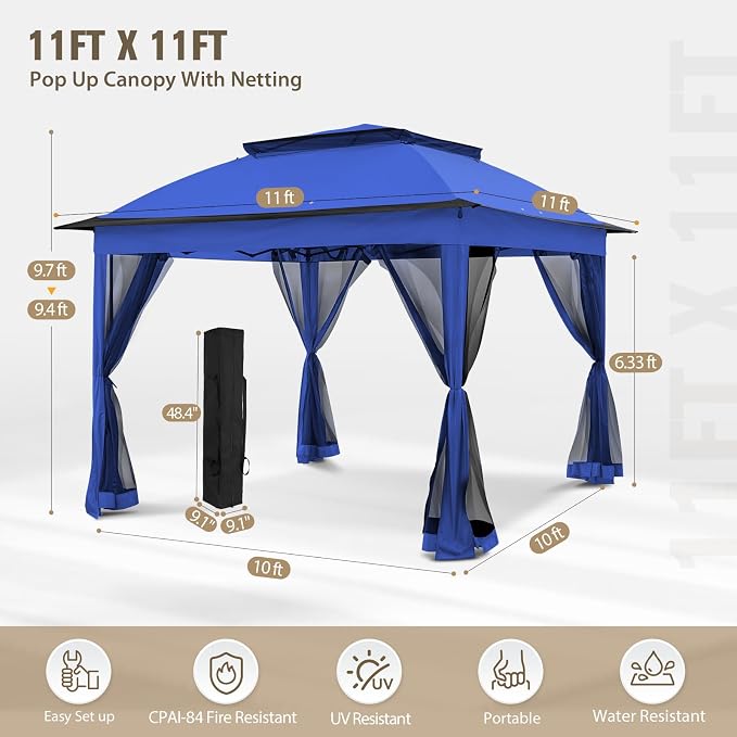 COOS BAY 11x11 Pop Up Gazebo - Image 3