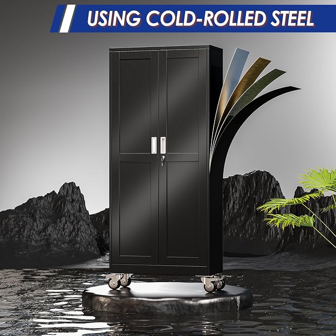 GAIOUS 73.6” Tall Metal Garage Storage Cabinet - Image 7