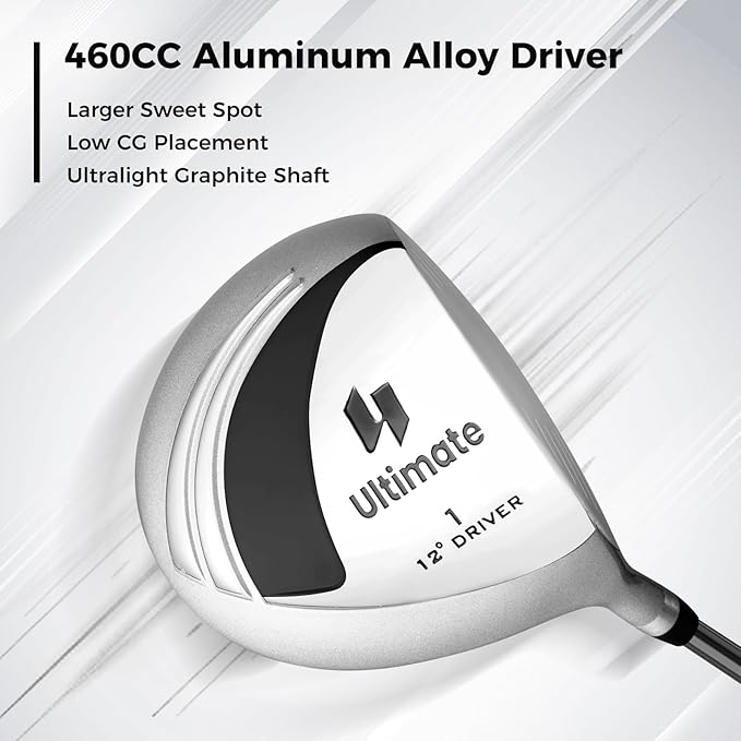 ULTIMATE Women's Complete Golf Club Set, 9/11pcs Right Handed Ladies Golf Clubs Set w/ 460cc Alloy Driver, #3 Fairway Wood, Hybrid, #6/#7/#8/#9/#P Irons & Putter
