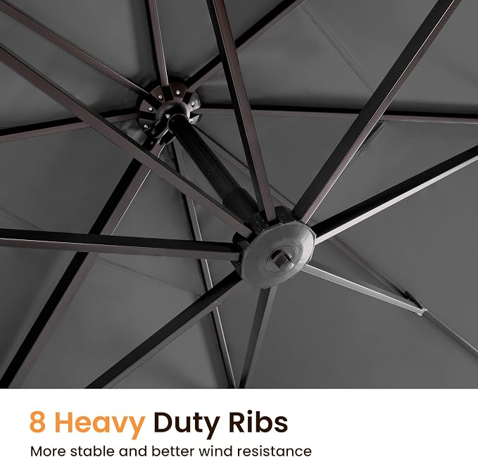 9' X 12' Cantilever Patio Outdoor Umbrella - Image 5