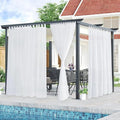 NICETOWN 2 Panels White Sheer Outdoor Curtains by NICETOWN