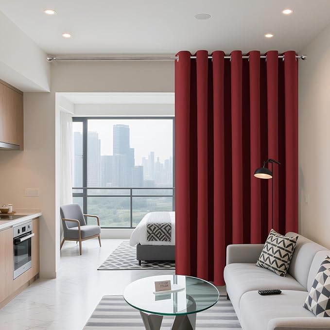 Joydeco Blackout Patio Sliding Door Curtains, Privacy Room Divider Curtains | - Image 2