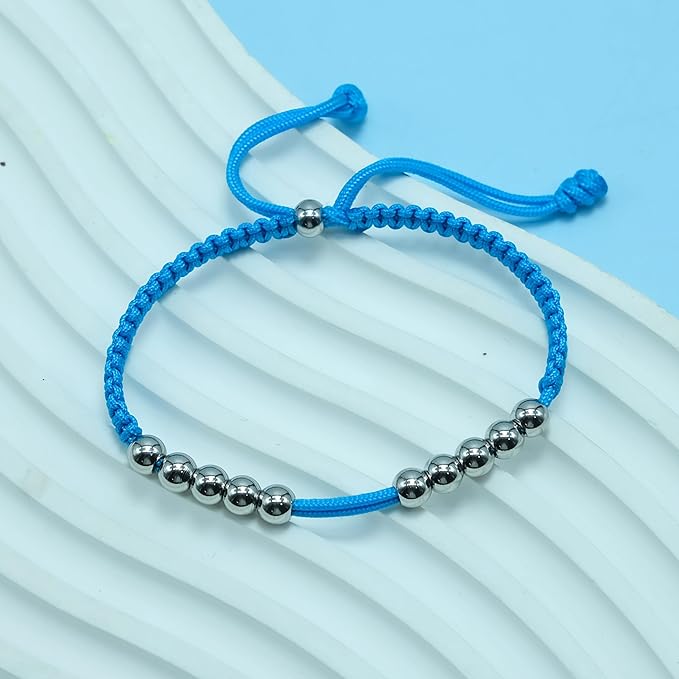 LAMIBEE Golf Stainless Steel 10 Beads Score Counter Bracelet, Golf Stroke Count Bracelet, Resizable and Easy to Adjust Golf Round Scoring Tracker, Durable and Stylish Golf Accessory