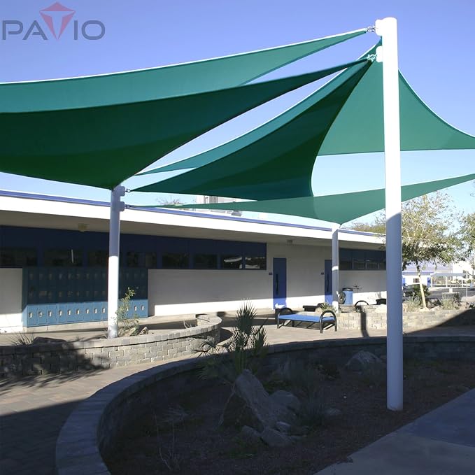 Patio Paradise 14' x 14' x 14' Sun Shade Sail Triangle Canopy Shade Cloth - Image 6
