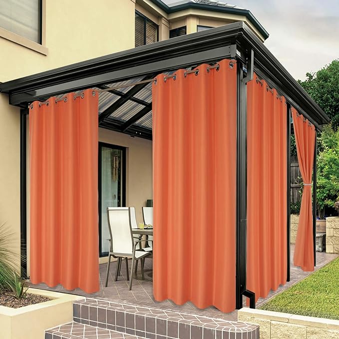 BONZER Outdoor Curtains for Patio Waterproof Thick | Privacy Grommet Light by Bonzer