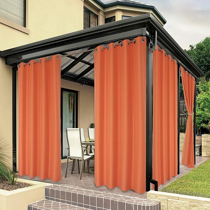 BONZER Outdoor Curtains for Patio Water Resistant | Heavy Privacy Light by Bonzer