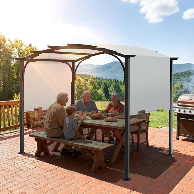 slashome 200" x 103" Pergola Replacement Canopy, Fits L-PG152PST-B, UV Resistant - Image 7
