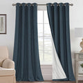 H.VERSAILTEX Blackout Curtains Linen Curtains 120 inches Long 100% Black Out by HVERSAILTEX