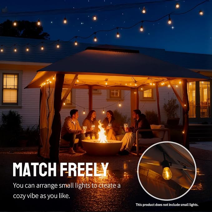 CROWN SHADES 13x13 Pop Up Gazebo, Outdoor Canopy Tent, Outdoor Gazebo - Image 5