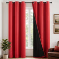 MIULEE Red 100% Blackout Curtains by MIULEE