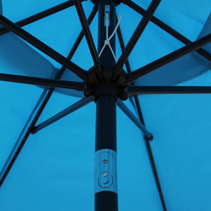 9' Outdoor Patio Umbrella, Outdoor Table Umbrella, Yard Umbrella, Market - Image 4