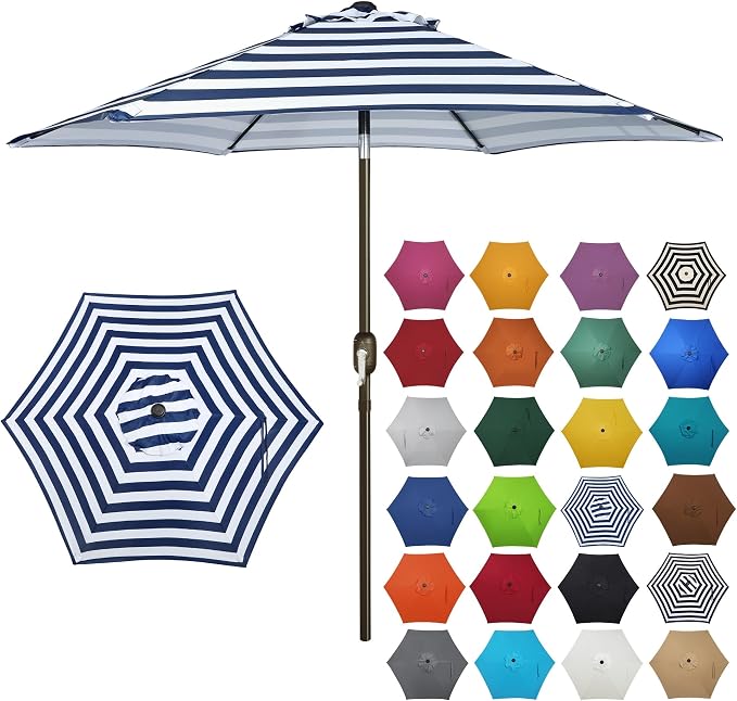 7.5 ft Patio Umbrella, Yard Umbrella, Outdoor Market Umbrella by Blissun